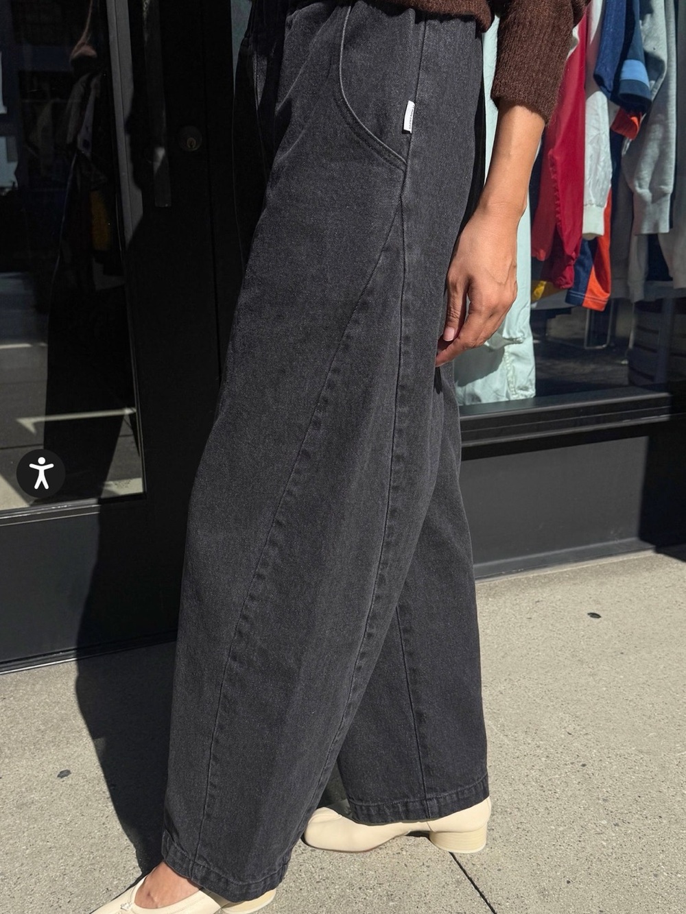 Le Bon shoppe Arc pants in washed black